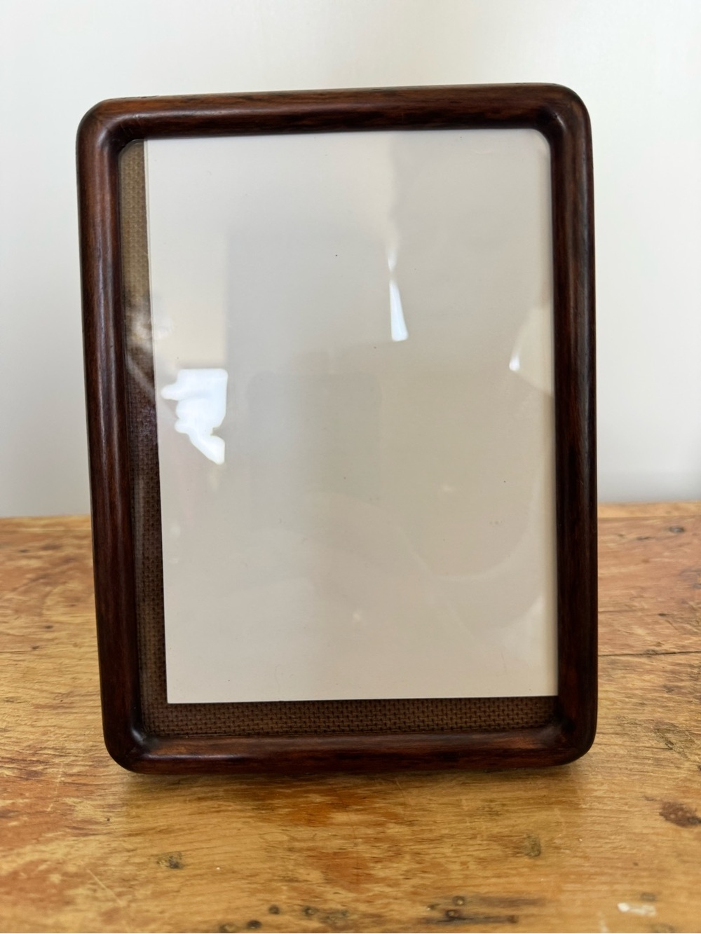 MCM Small Smooth Wood Picture Frame Mid-Century-Modern